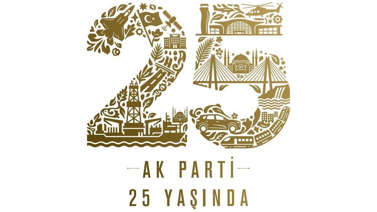 AK Parti'den 25'inci yıla özel logo: Türkiye'nin eserleri tek tasarımda buluştu