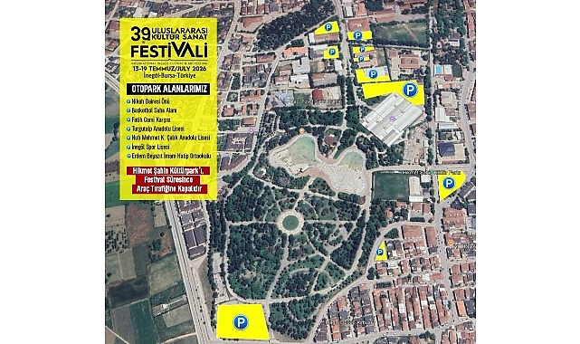 İnegöl Belediyesi'nden Festival Süresince Otopark Düzenlemesi