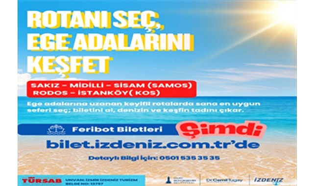 İZDENİZ'den Ege adalarına online feribot bileti kolaylığı