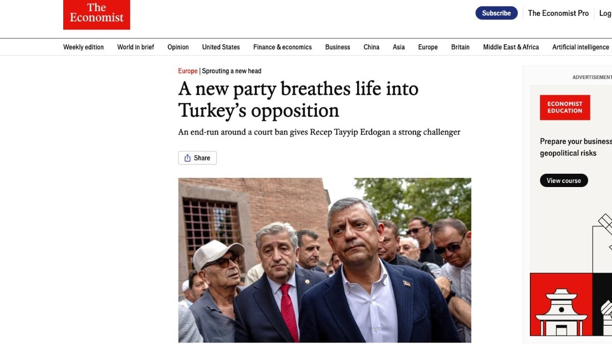 The Economist'ten Türkiye analizi: Özel'e İngiliz desteği